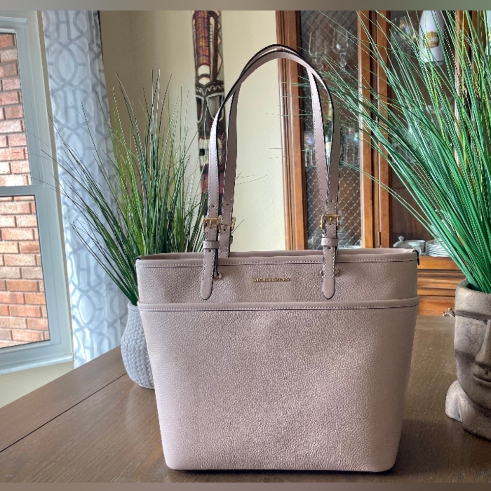 $228 Michael Kors 💅🏻 WINSTON MD SOFT PINK TZ POCKET TOTE Bag MK Handbag Purse - Picture 6 of 9